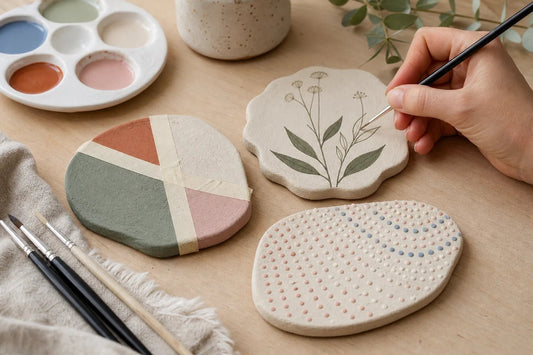Drei Techniken zum Bemalen von Ton mit Acrylfarben