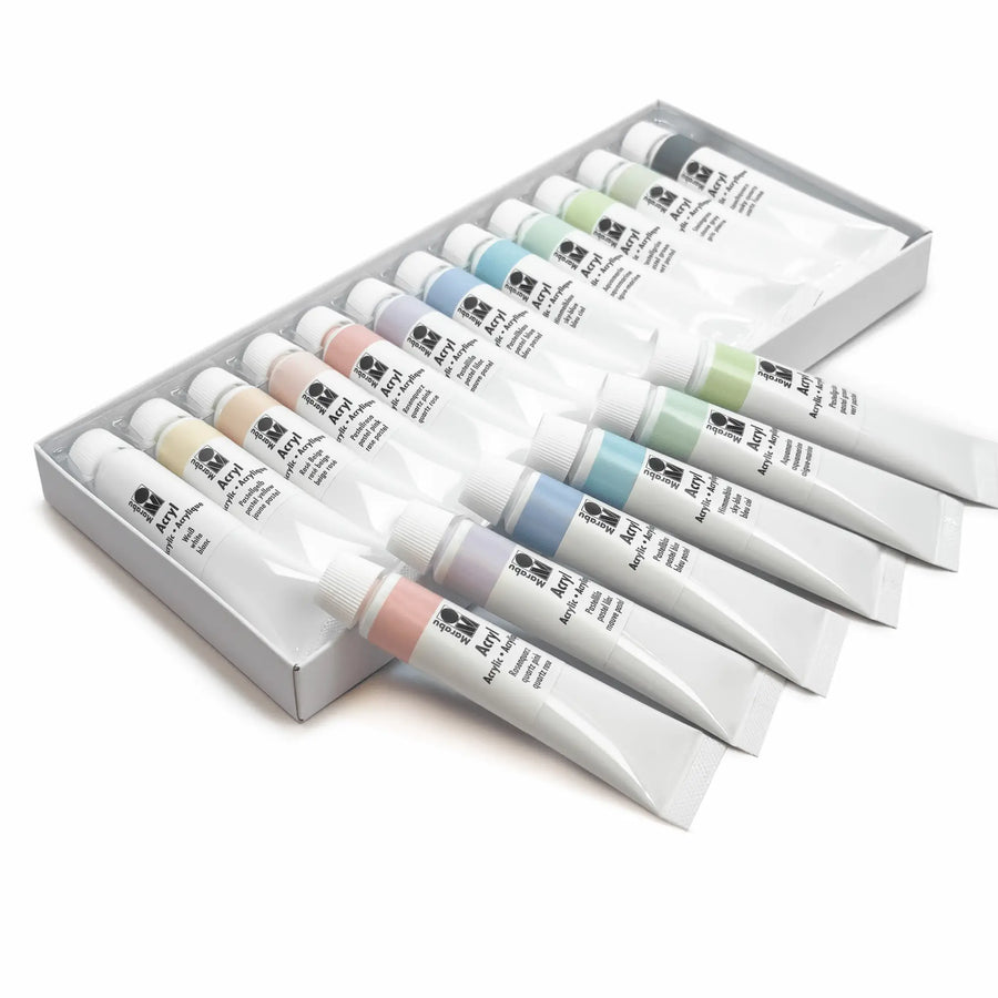 Pastell-Acrylfarben für kreative Tonprojekte ohne Brennofen